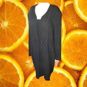 Evan Picone Black Long Sleeve Dress Size 14‎